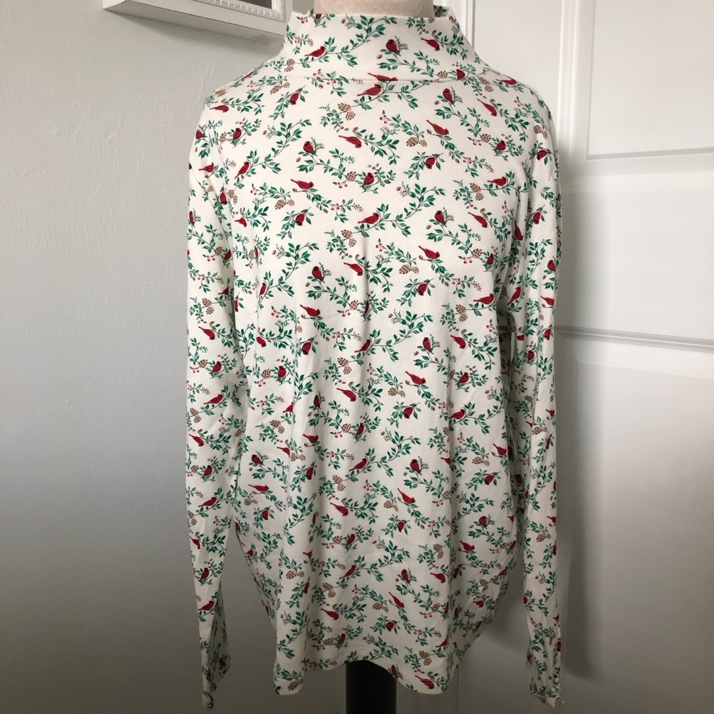 Croft & Barrow Cardinal Print Turtleneck